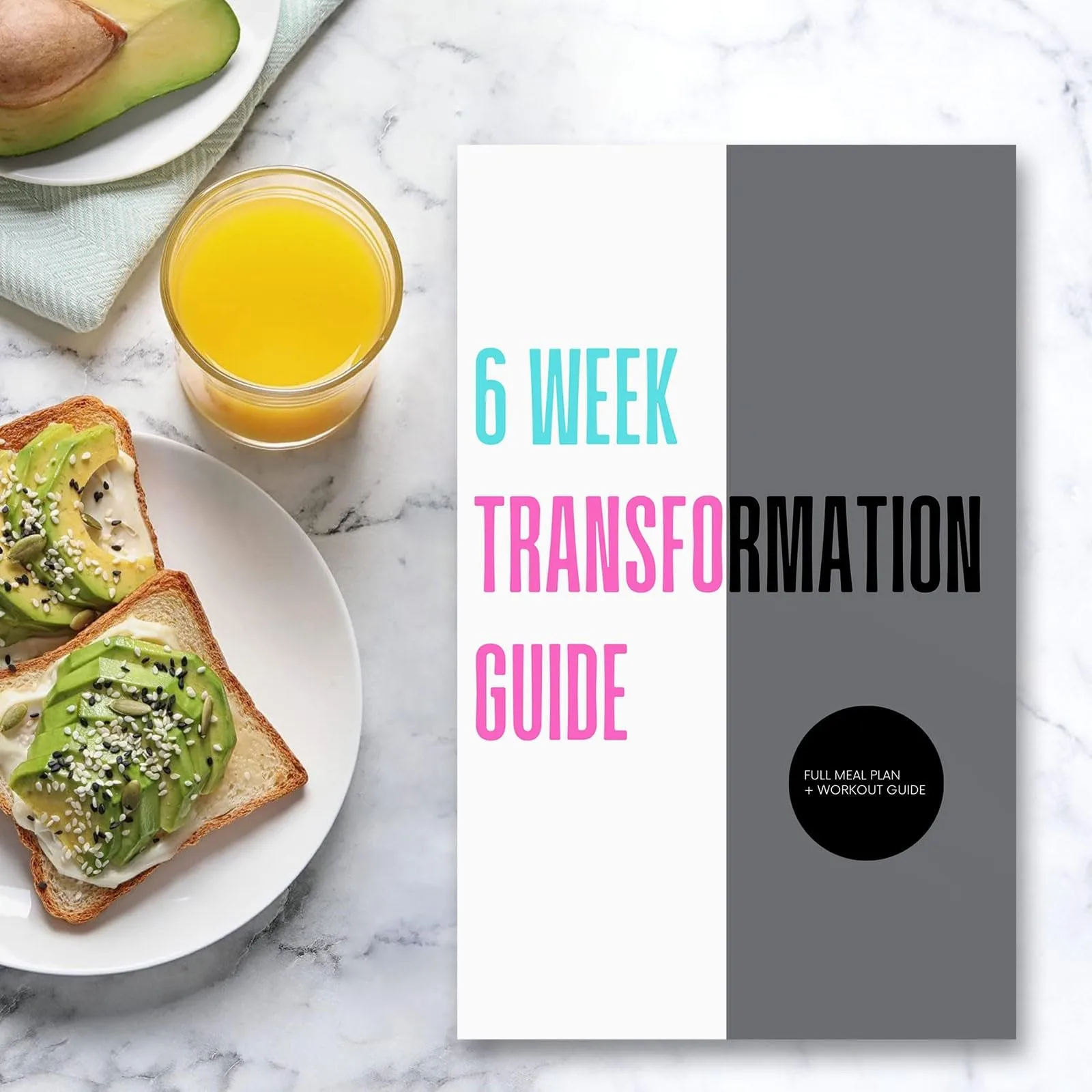 دليل تحويل الجسم لمدة 6 أسبوع - خطة وجبة مخصصة وكتاب سجل التمارين لتخفيف الوزن وكسب العضلات وتحدي اللياقة البدنية