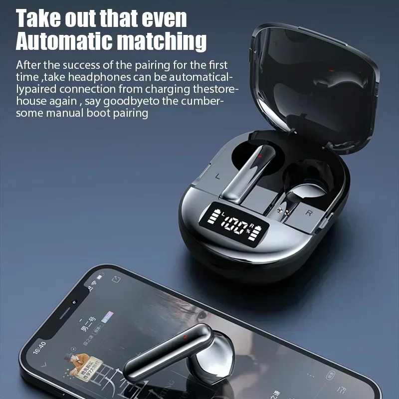 Headphone Ponsel In-Ear Headset Earbud Olahraga Tahan Air untuk Bluetooth Nirkabel K40 TWS Earphone Mini Stereo HiFi True