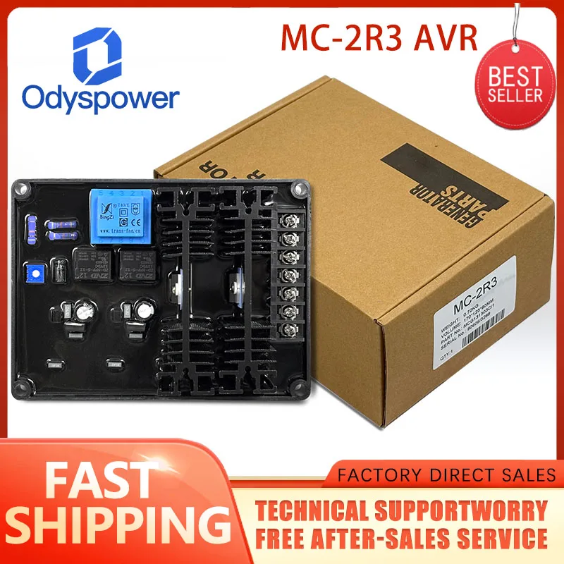 

MC2R3 Brushed Generator Accessories Excitation Voltage Regulator Board, Automatic Voltage Regulator AVR Regulator Board