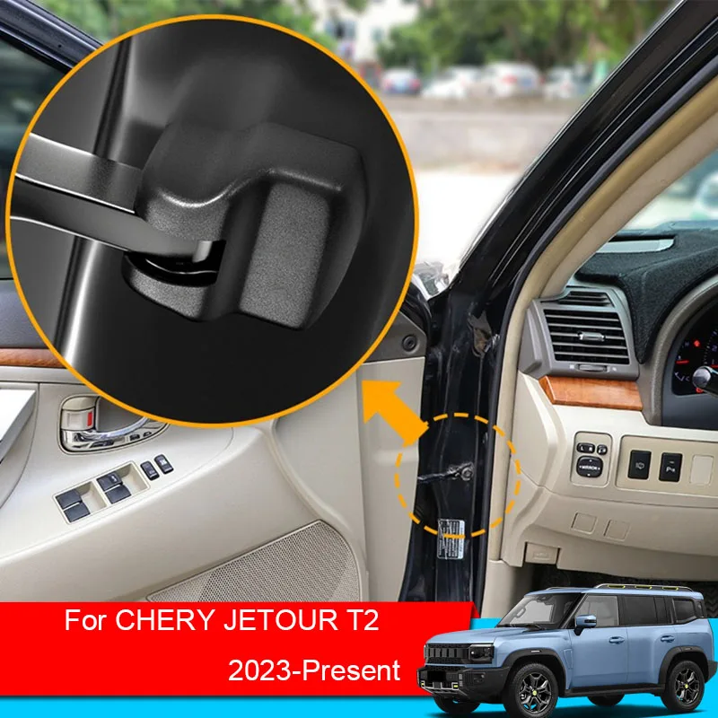 4pcs Car ABS Car Door Lock Protective Covers For CHERY JETOUR T2 2023-2025 Door Check Arm Protector Covers Internal Accessories