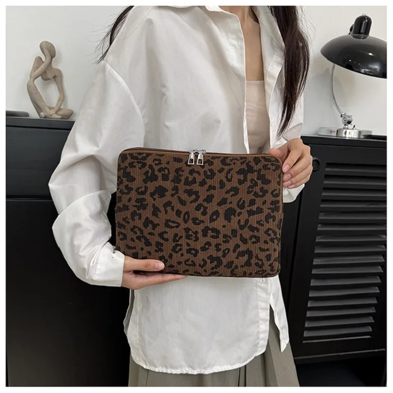 Leopard Print Computer Accessories Laptop Sleeve For Macbook Air Pro13 Dell Samsung Xiaomi Huawei 14 Ipad 9-11 Inch Tablet Pouch