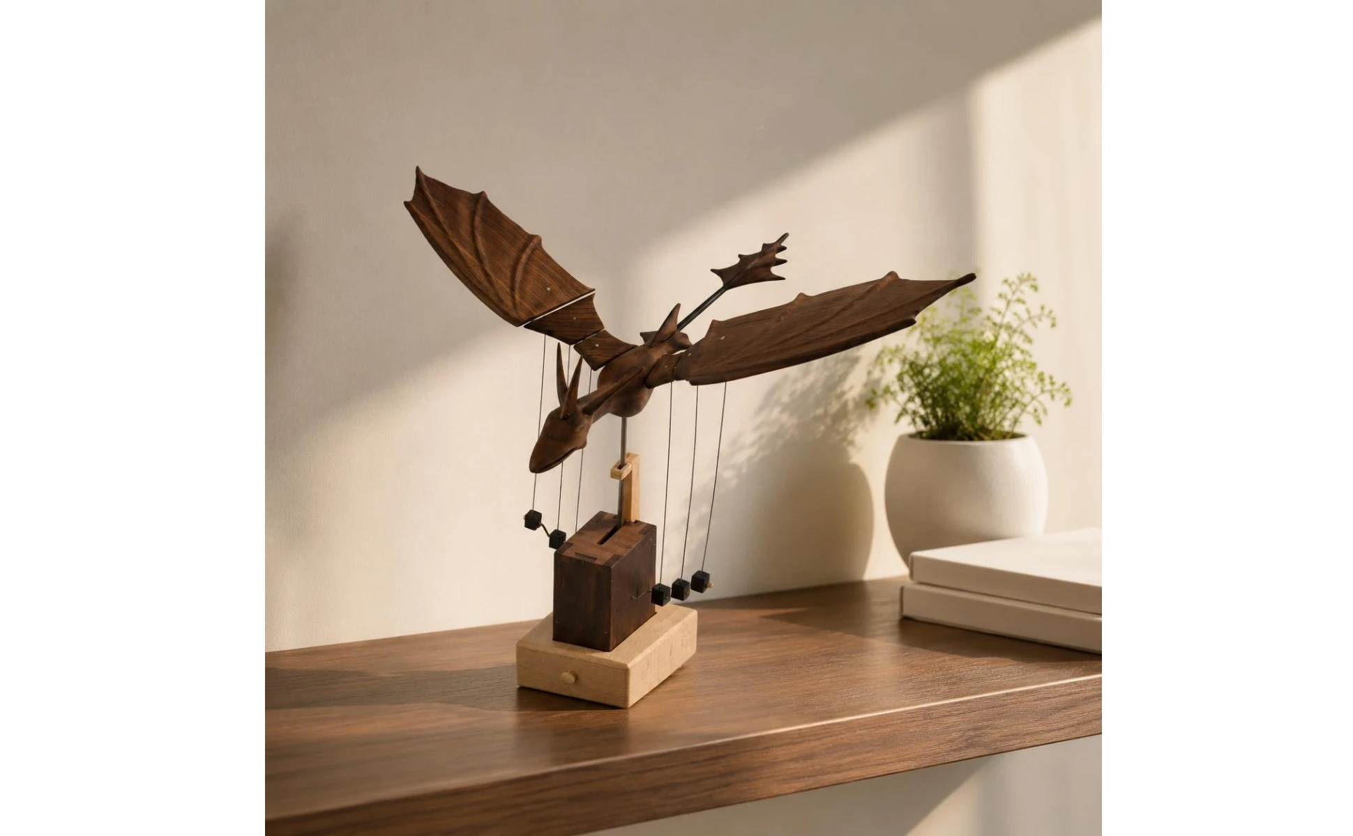 Wooden Dragon Statue Walnut Finish Wooden Dragon Figurine Table Ornament Handmade Home Decor Artistic Design for Office, Shelf Wooden Dragon Statue Walnut Finish Wooden Dragon Figurine Table Ornament Handmade Home Decor Artistic Design for Office, Shelf