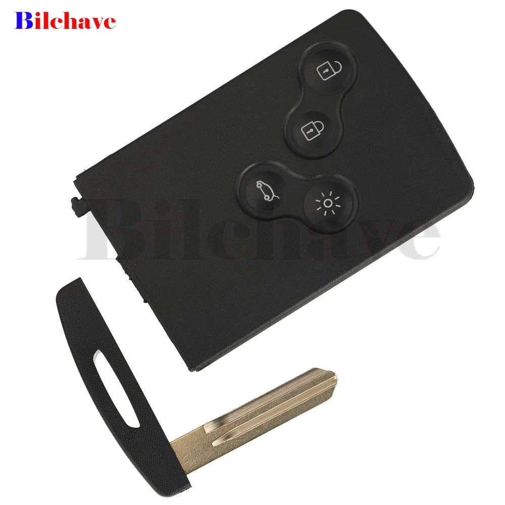 Jingyuqin ID46 PCF7941 433Mhz ASK 4 أزرار مفتاح تحكم عن بعد للسيارة لرينو كوليوس 2008-2016 بطاقة بدون مفتاح بدون استخدام اليدين