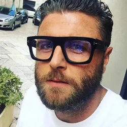 Retro Square Glasses Frames para homens e mulheres, vintage, transparente, óculos de computador, oversize Frame, óculos novos