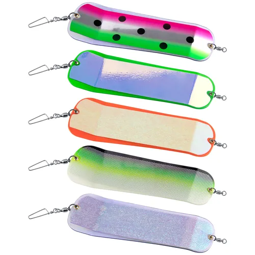 Imagen 1 del producto Tablero de buceo intermitente de pesca para aparejos de pesca de curricán de salmón, señuelo de pesca de aguas profundas, pegatina reflectante UV de plástico ABS de 28cm