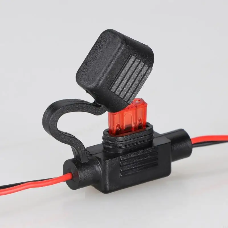 Motorcycle Charging Cable 2 Pin Power Assembly 150cm/59.05inch with Eyelet Ends and Protective Cover for Maintainer Access and B