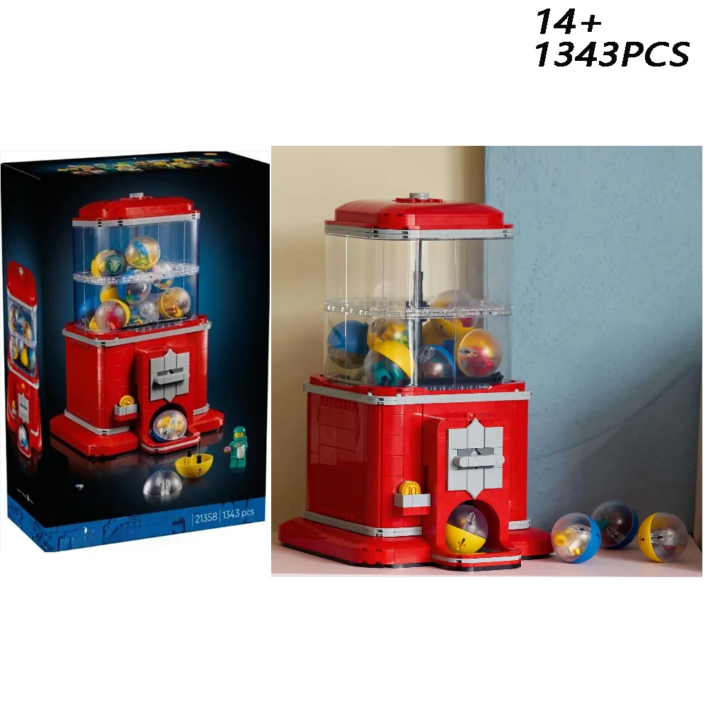 2025 New 1343Pcs  21358 Vending Mechine Set Technical Building Blocks Puzzle Play Game Brick Toys For Girl Boy Gift