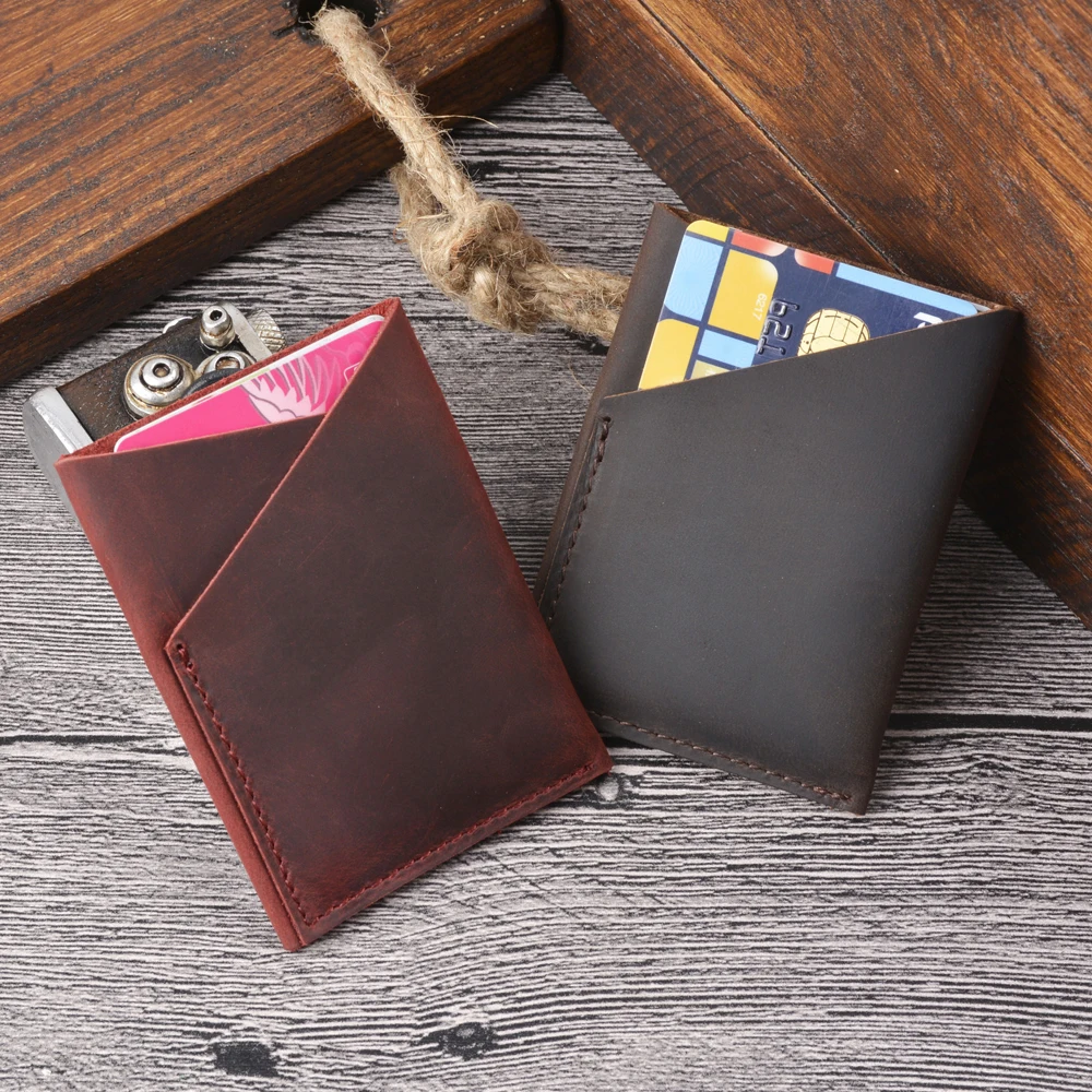 Многофункциональный винтажный кожаный чехол для карт, органайзер с несколькими держателями для карт, кошелек