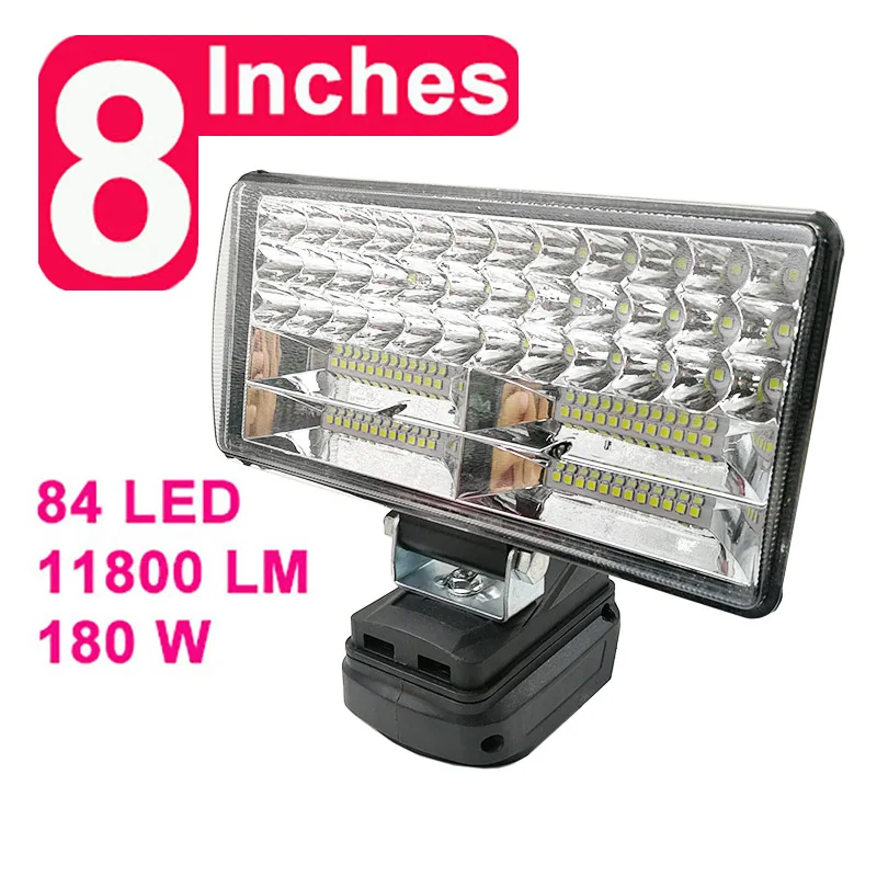 Imagem -02 - Luzes de Trabalho Led para Makita Lanterna Tocha Elétrica Holofotes Lâmpada do Carro Bateria Li-ion 18v Adaptador Bl1815 Bl1830 Usb Power Bank