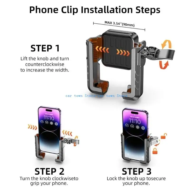 

RXJE мотоциклетный держатель для телефона с поддержкой навигации, зажим для крепления на руль