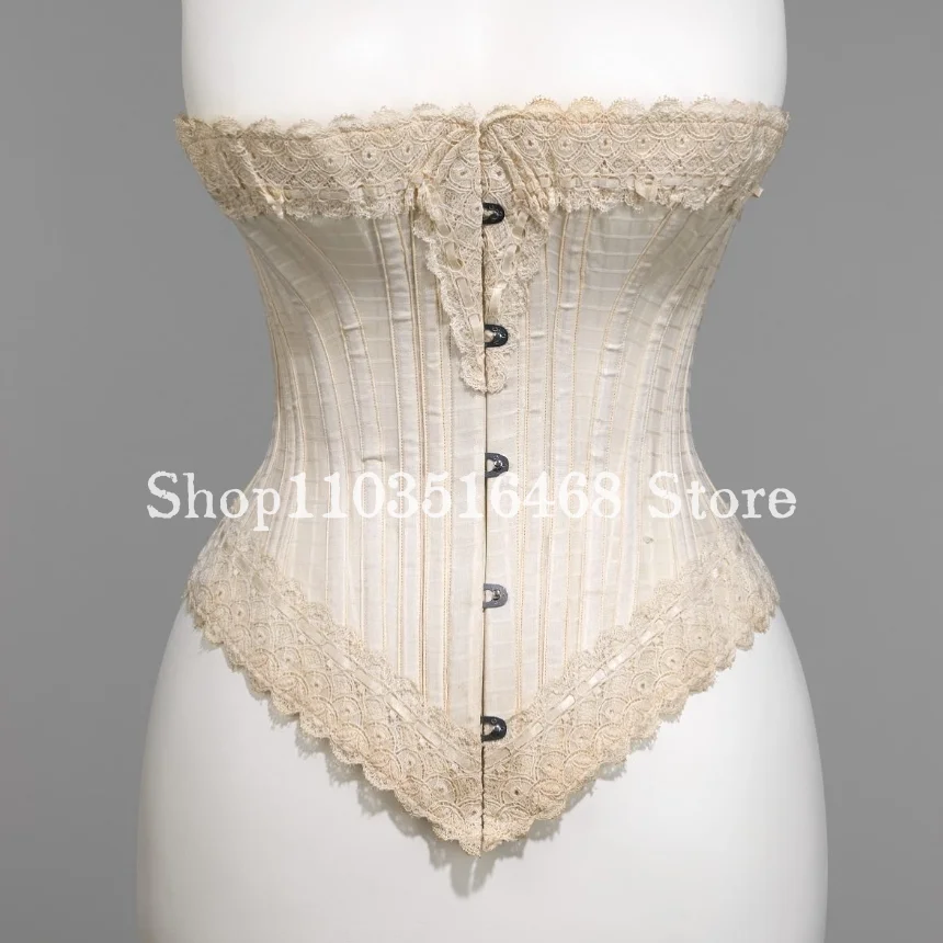 

Khaki corset Victoria top Princess corset lace trim lingerie plus size women's corset boda accesorios fiesta cosas para bodas