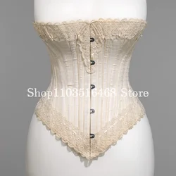 Khaki corset Victoria top Princess corset lace trim lingerie plus size women's corset boda accesorios fiesta cosas para bodas