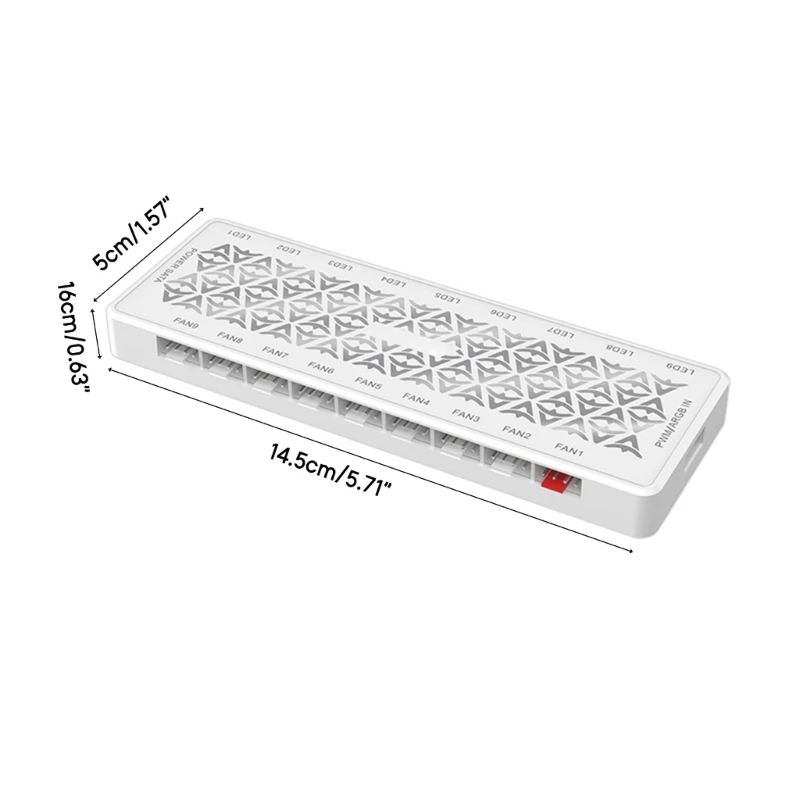 ARGB + PWM Fan HUB 5V 3Pin ARGB Chassis Fan Controller Adattatore di espansione a 9 porte
