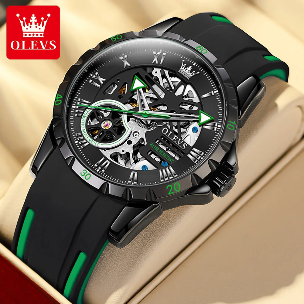 OLEVS Automatic Mechanical Men\'s Watch Fashion Luxury Brand Waterproof Luminescent Watch Classic Trendy Sports Men\'s Watch