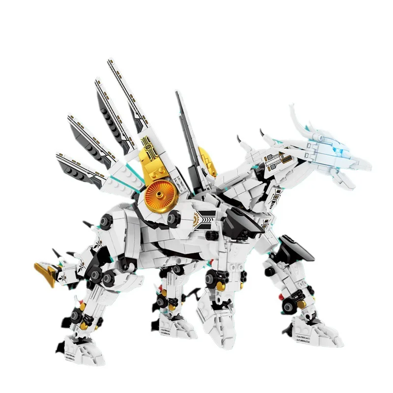 

Animal Mecha Cartoon Building Block Pegasus Robot Mech BTX NEO Model Steam Construction Brick Toys Collection With Light For Boy
