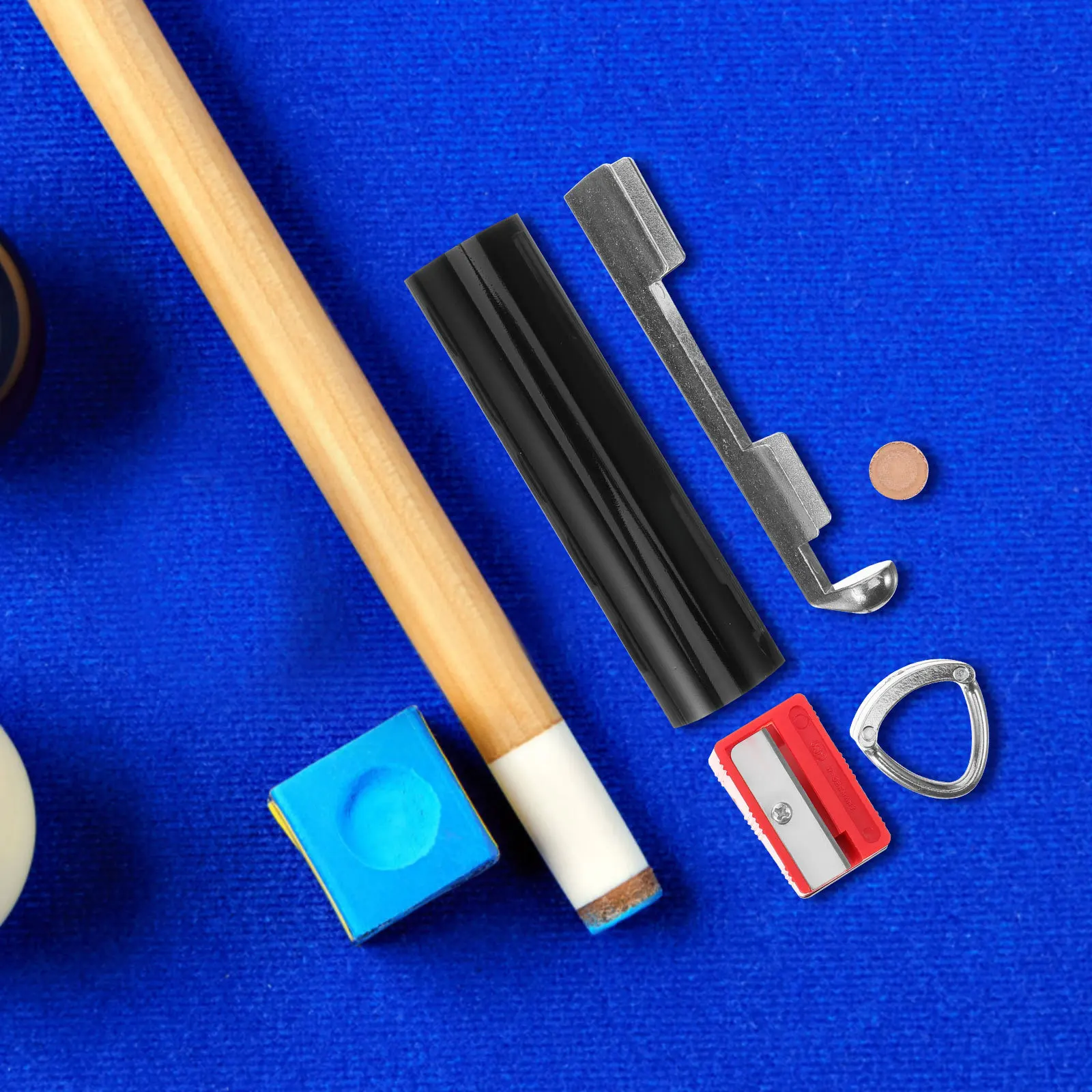 

1Set Pool Cue Repair Kit Portable Metal Tools for Cue Tip Replacement and Billiard Stick Tip Repairs