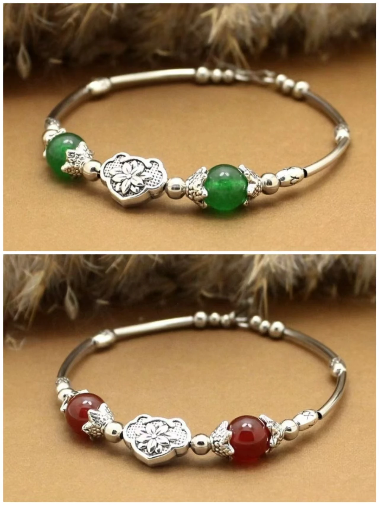 

Hot selling Ethnic style Tibetan silver bracelet with unique accessories, retro exquisite fashion, Miao silver bracelet