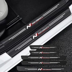 Auto Carbon Fiber Decals Stickers Car Door Threshold Scuff For Hyundai N Performance i10 i20 i30 i40 ix35 Tucson Elantra GENESIS