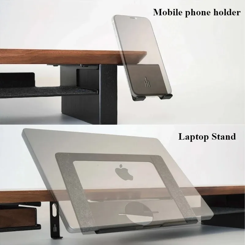 S Series Computer Height-increasing Stand Parts Walnut Laptop Rack Mobile Phone Stand Multi-functional Computer Desk Accessories