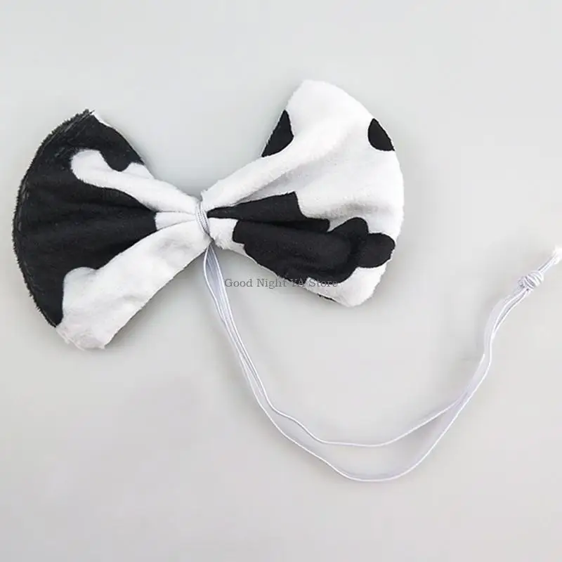 어린이 4Pcs 만화 동물 코스프레 의상 암소 경적 귀 머리띠 꼬리 Bowtie 코