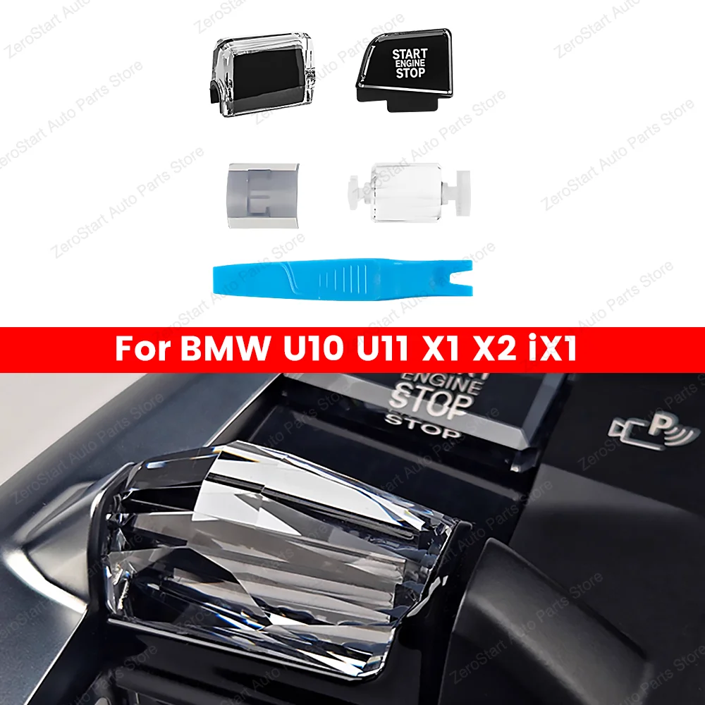 

3 Piece Set Crystal Gear Shift Knob Lever For BMW x1 ix1 u1 u12 x2 ix2 u10 Automatic Crystal Gear Handle LHD 2023-2025