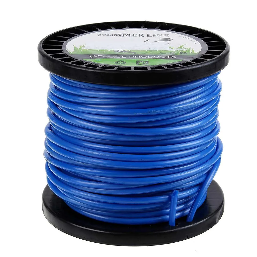 Blue Nylon Trimmer Line 4mm x 30m Heavy Duty Round Cord Wire Convenient to Install Improve Your Trimming Efficiency