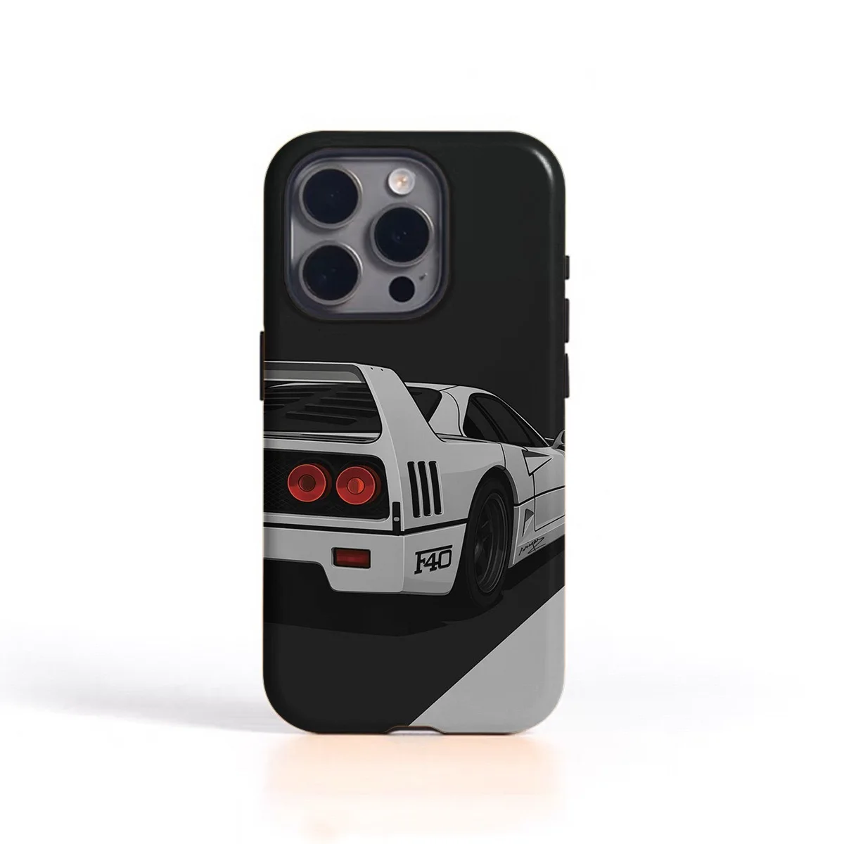 

White Truck with Black Background Case for IPHONE 17 16ProMax 15 14 13 12 11PRO Plus Acrylic TPU Two in One Magnetic Phone Cases