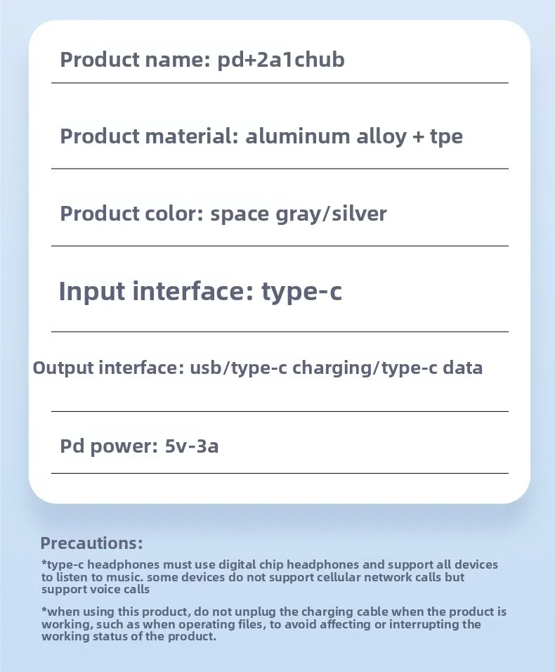 USB-C-Hub PD+Audio, Typ-C-Multiport-Adapter für Huawei iPad, 3,5mm+USB+PD – Detail 12