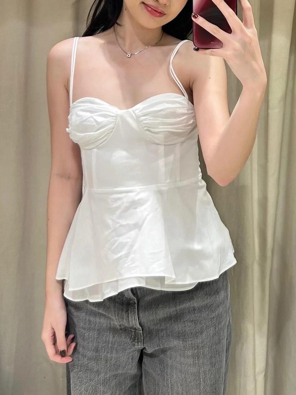 섹시한 세련된 캐주얼 여성 탑 솔리드 지퍼 코르셋 민소매 짧은 조끼 패션 2025 봄 여름 터틀넥 탑