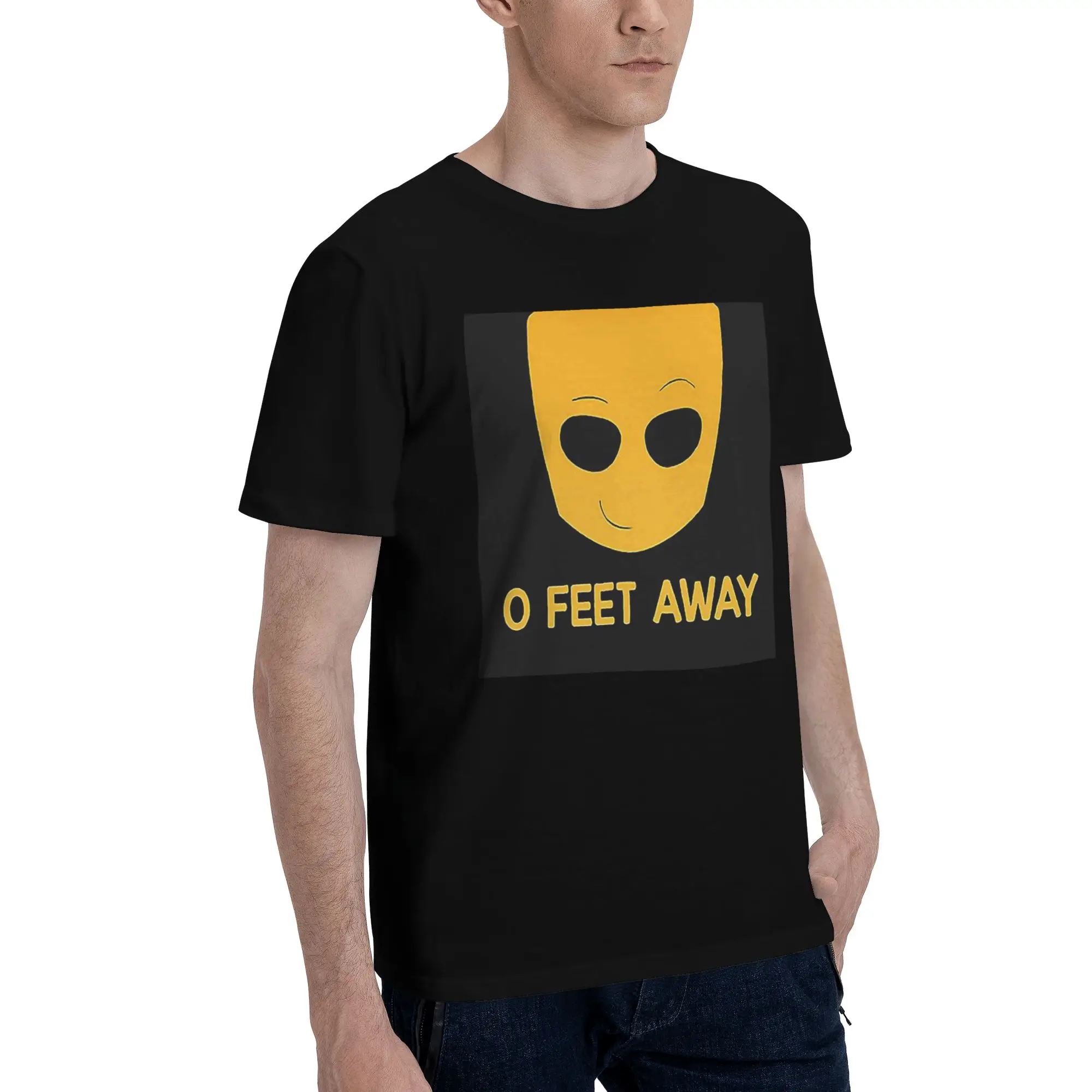 

Grindr zero O feet away Мужская футболка больших размеров Мужские хлопковые футболки с круглым вырезом Короткие летние мужские футболки