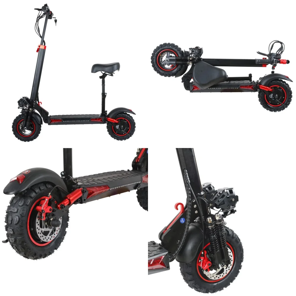 

2026 Foldable Electric Scooter for Adults Off-Road E Scooter Waterproof Dual Disc Brakes Portable Commuting Mobility Scooter
