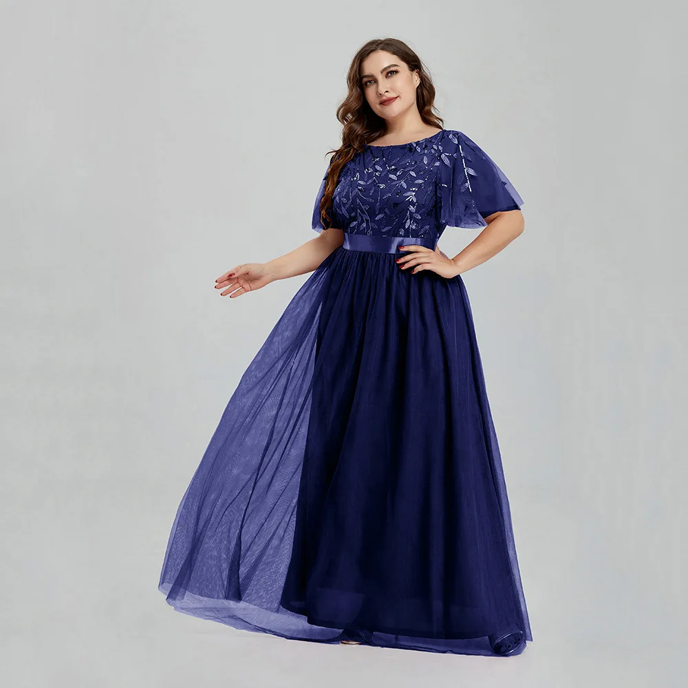 Elegant Plus Size Dress Evening Long Dresses Summer Dress Women 2023 Party Occasion Dresses Sequin Vestido De Festa Plus