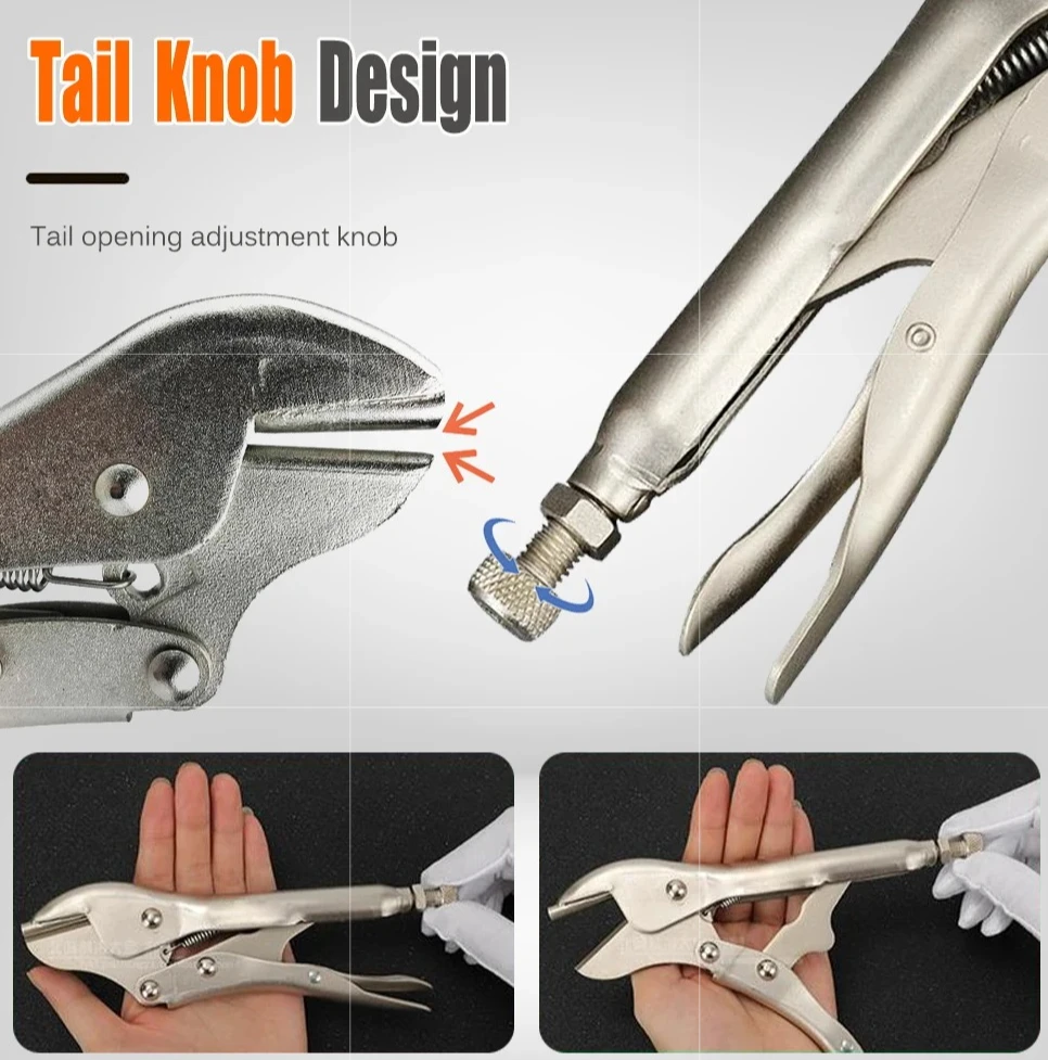 Professional Locking Pinch Off Pliers Tool for Refrigeration, Heavy Duty Crimping Clamp for Sealing Copper and Aluminum Pipes