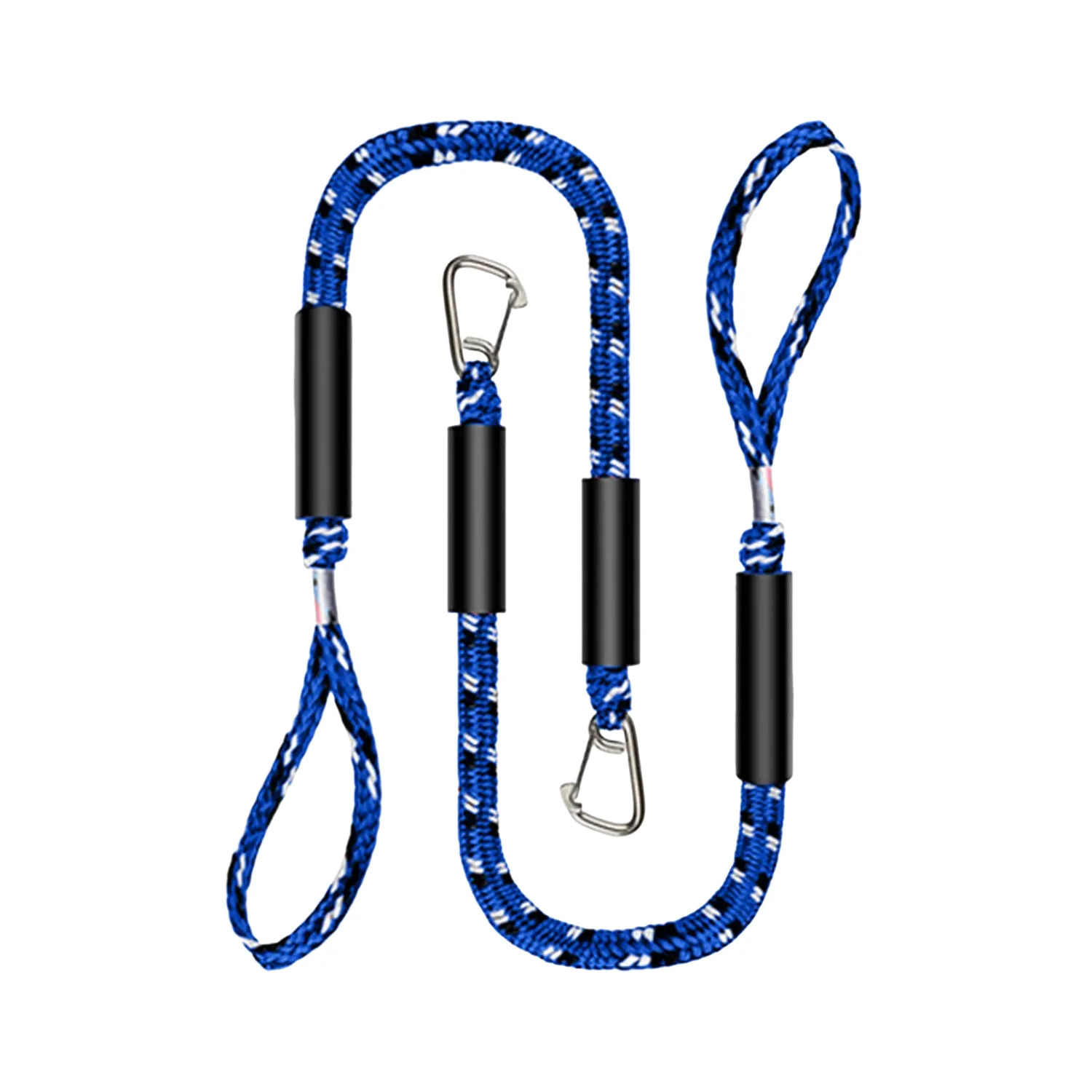 

4FT Marine Bounce Rope Elastic Mooring Line with M8 Metal Buckle Boat Mooring Rope Stretch Surf Rope Boat Mooring Accessories