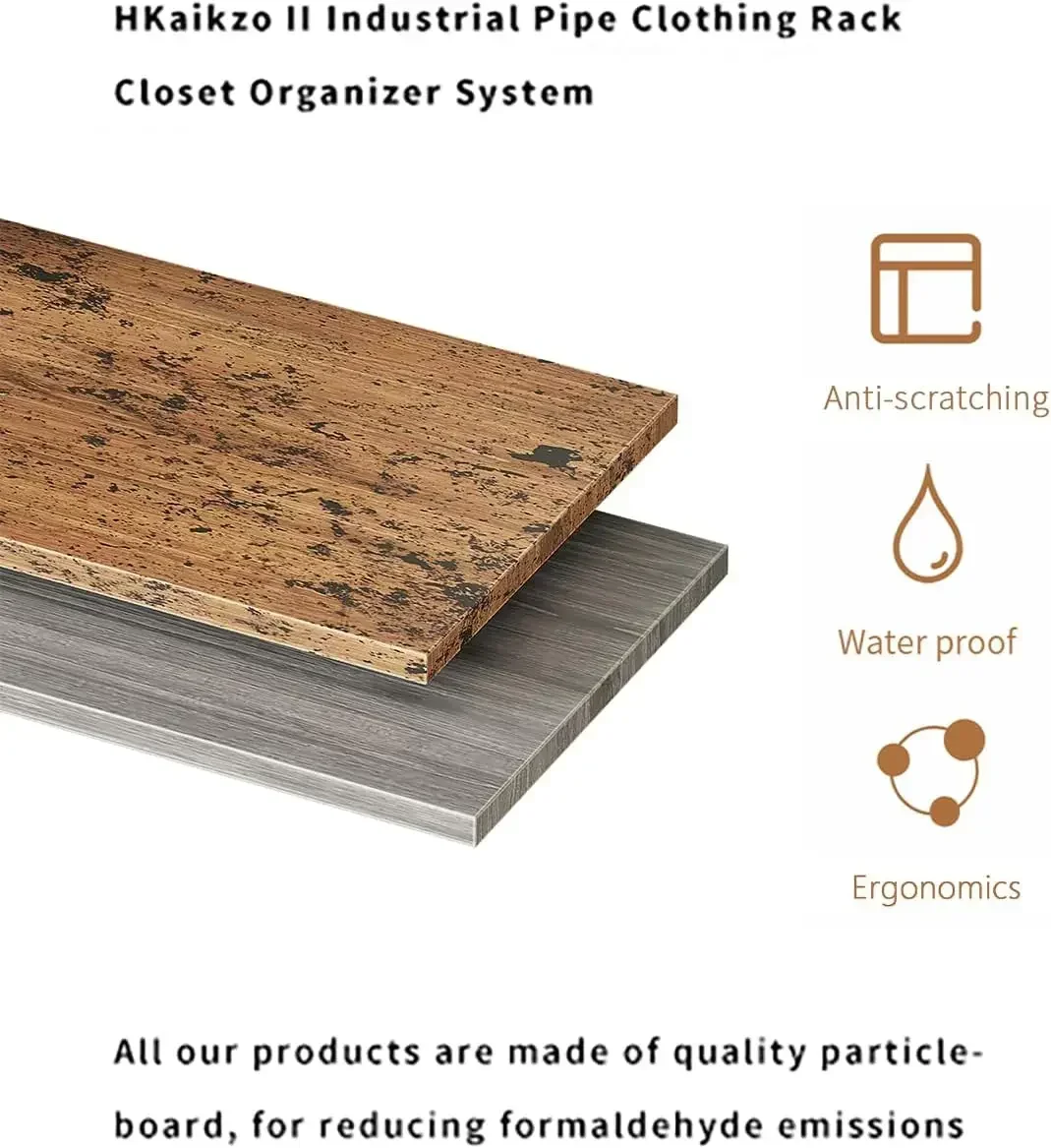 [XMSJ-Stock limitato, acquisto ora! ]Appendiabiti industriale per tubi, appendiabiti da parete DECOR, per guardaroba multiuso