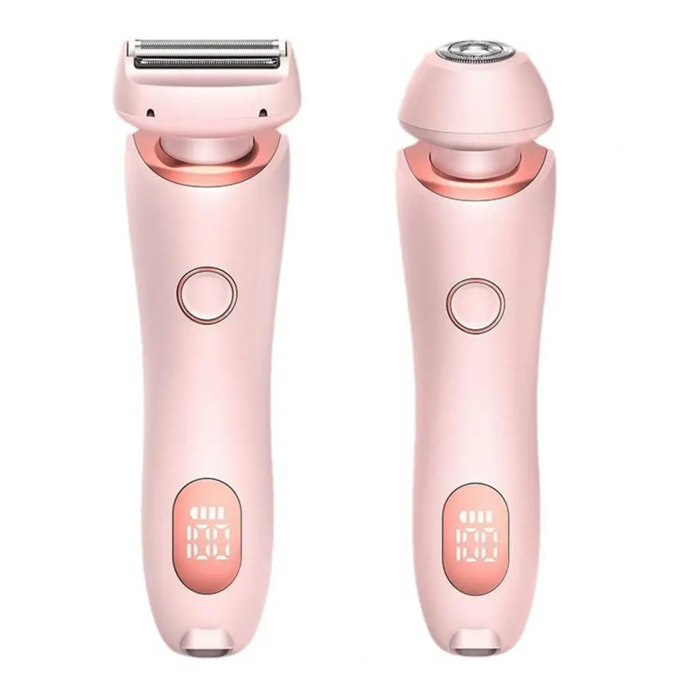 Rechargeable Women Epilator Dual Head Usb Rechargeable Women\'s Electric Epilator Waterproof Hair Removal Device for Face Body