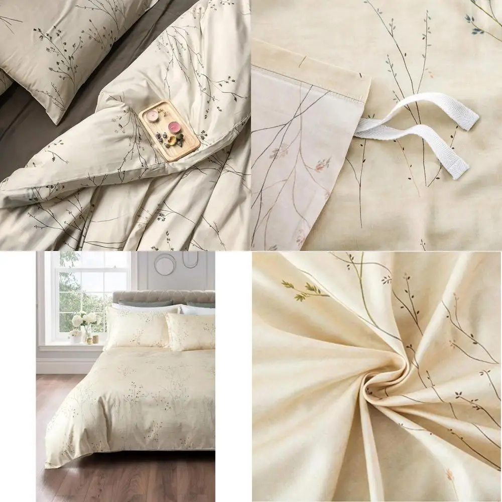 

Элегантный винтажный комплект пододеяльников из ботанического египетского хлопка с минималистской азиатской эстетикой дзен