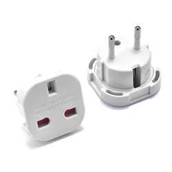 Adaptador de enchufe de Reino Unido a la UE, convertidor de enchufe de viaje, cargador de pared de CA, adaptador de corriente británico, enchufes eléctricos, 220V, 1 ud.