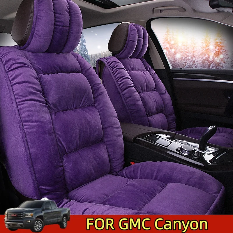 

FOR GMC Canyon Winter short plush car seat cover, soft, comfortable, warm, thick and high-end, fully wrapped seat cover