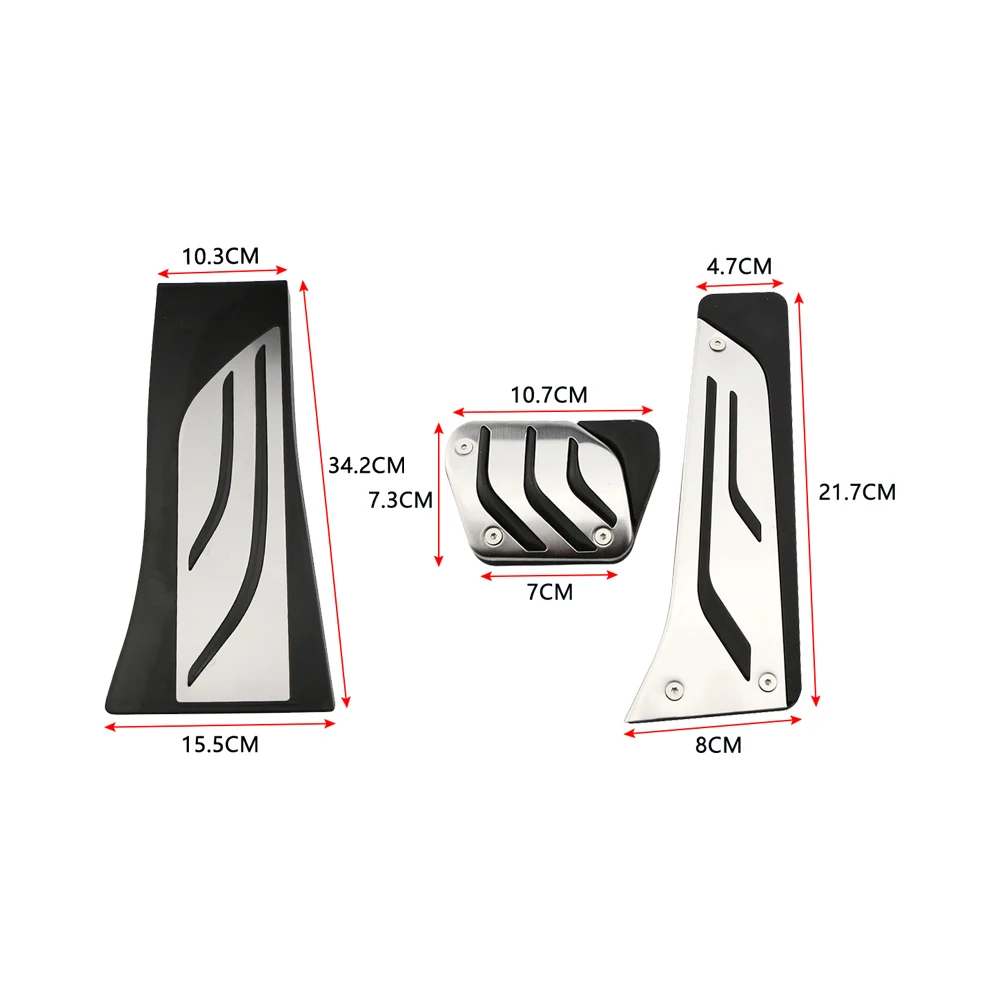 Car Pedals Kit for BMW X5 X6 F15 F16 E70 E71 E72 2008 - 2018 AT Accelerator Gas Brake Footrest Pedal Cover LHD Stainless Steel