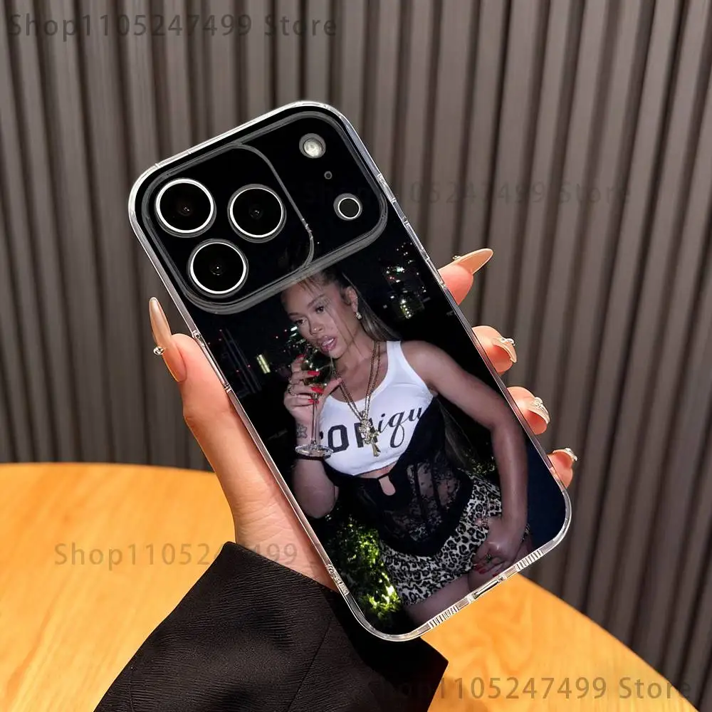 حافظة هاتف سينجر L-Latto لهاتف آيفون 17,16,15,14,13,12,11 Pro,Max,Plus,X,XS,XR,SE4,E غطاء ناعم شفاف صغير