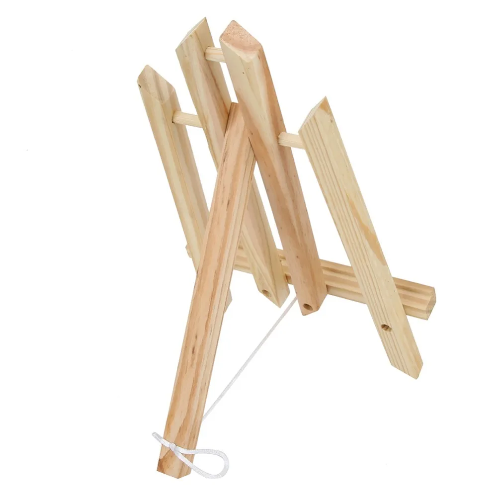 Solid Load Bearing 28cm Wood Easel Beech Freestanding Table Easel Multi-Groove Foldable Painting Holder Photo Album Display