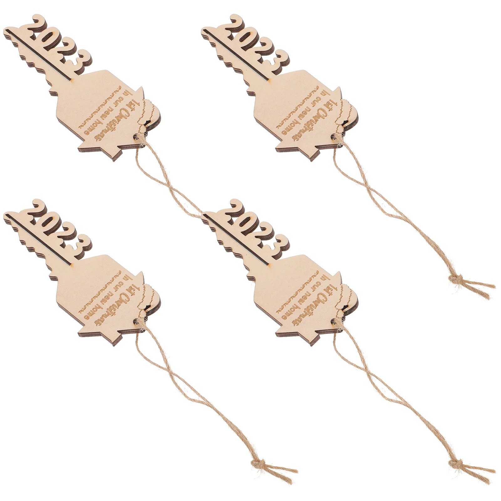 

4Pcs Wooden Xmas Tree Ornament Creative Christmas Hanging Pendant Decor for Party Home Christmas Layout