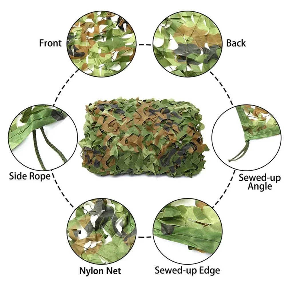 Outdoor Camouflage Hunting Net, Garden Umbrella, Terrace, Car Camouflage Net, White Forest, Beige, Camouflage Net