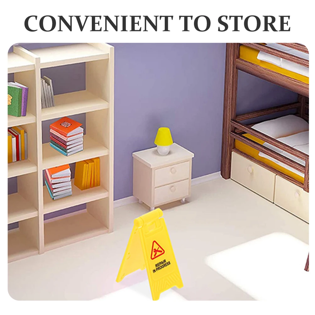 

8pcs Kids Lightweight Compact Practical Decorative Small Warning Simulation Traffic Signs Barricade Models Traffic Sign Toys