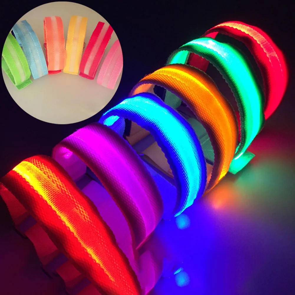 LED Glow Bracelets 7-Pack Light Up Wristbands Adjustable Size For Adults Kids Night Events Party Favors Christmas Birthday Festi