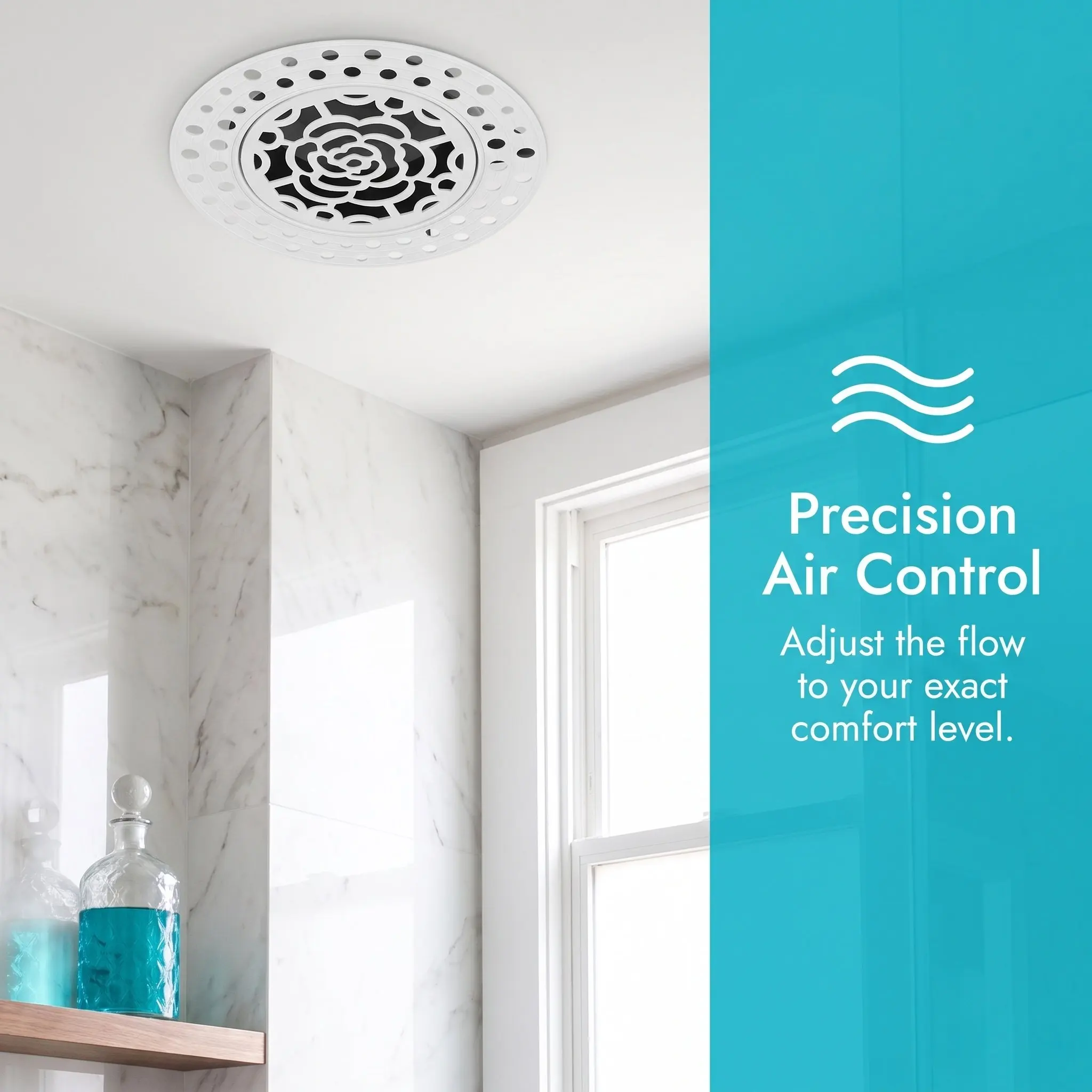 Round Recessed Ceiling Air Vent Diffuser 75Mm Modern Frameless Adjustable Airflow Hvac Ventilation Cover for Living Room Kitchen