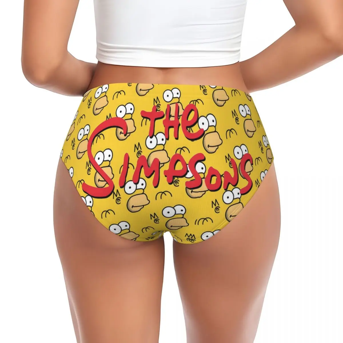 Ropa interior personalizada de los calzoncillos cómodos de las bragas del logotipo de la historieta de S-Simpsones de las mujeres