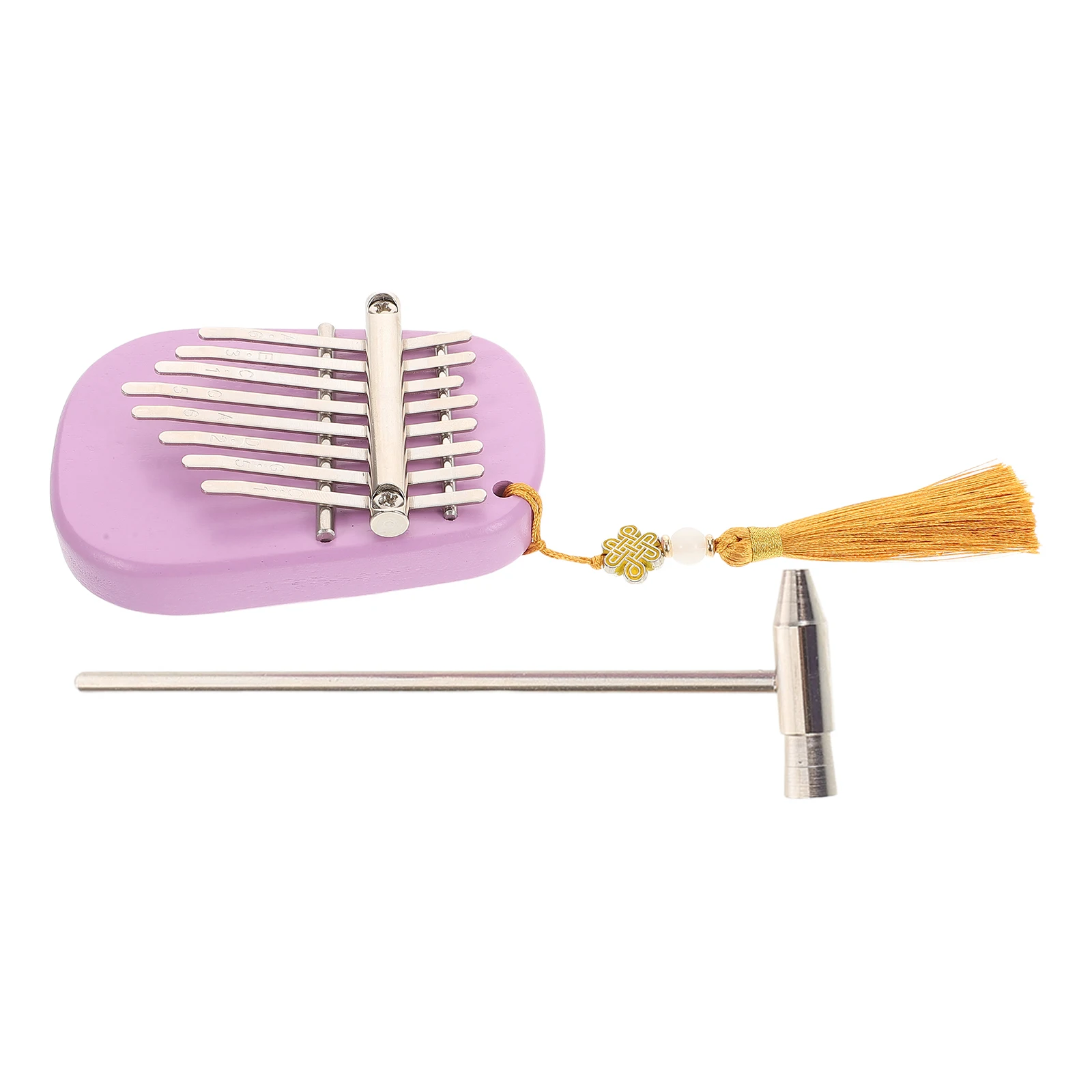 

1Set Purple Oval Mini Kalimba 8 Keys Thumb Piano - Exquisite Craftsmanship Portable Finger Piano for Children Beginners Wood