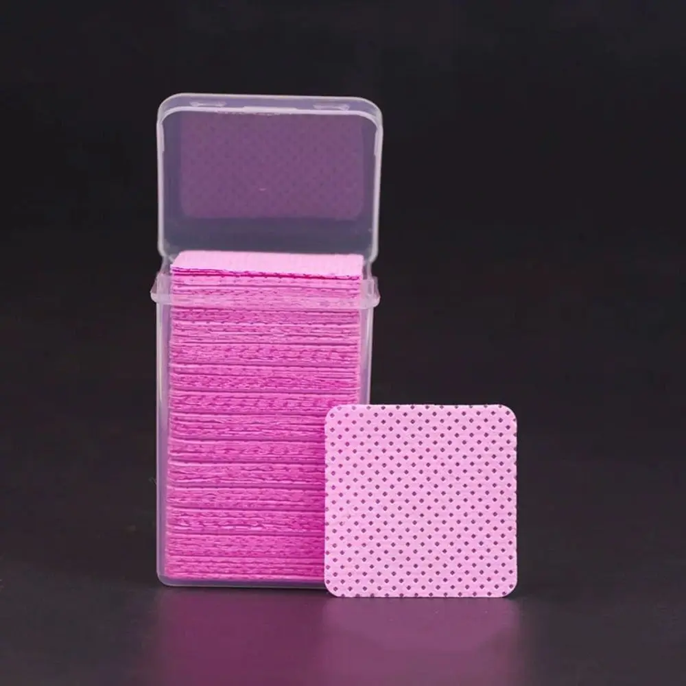 ผ้าเช็ดทำความสะอาดแบบไม่มีขุย 200 ชิ้น/กล่อง สำหรับต่อขนตา ติดเล็บ กาวติดเล็บ